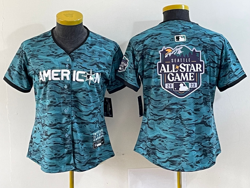 Youth 2023 All-star Teal Big Logo Stitched Baseball Jersey
